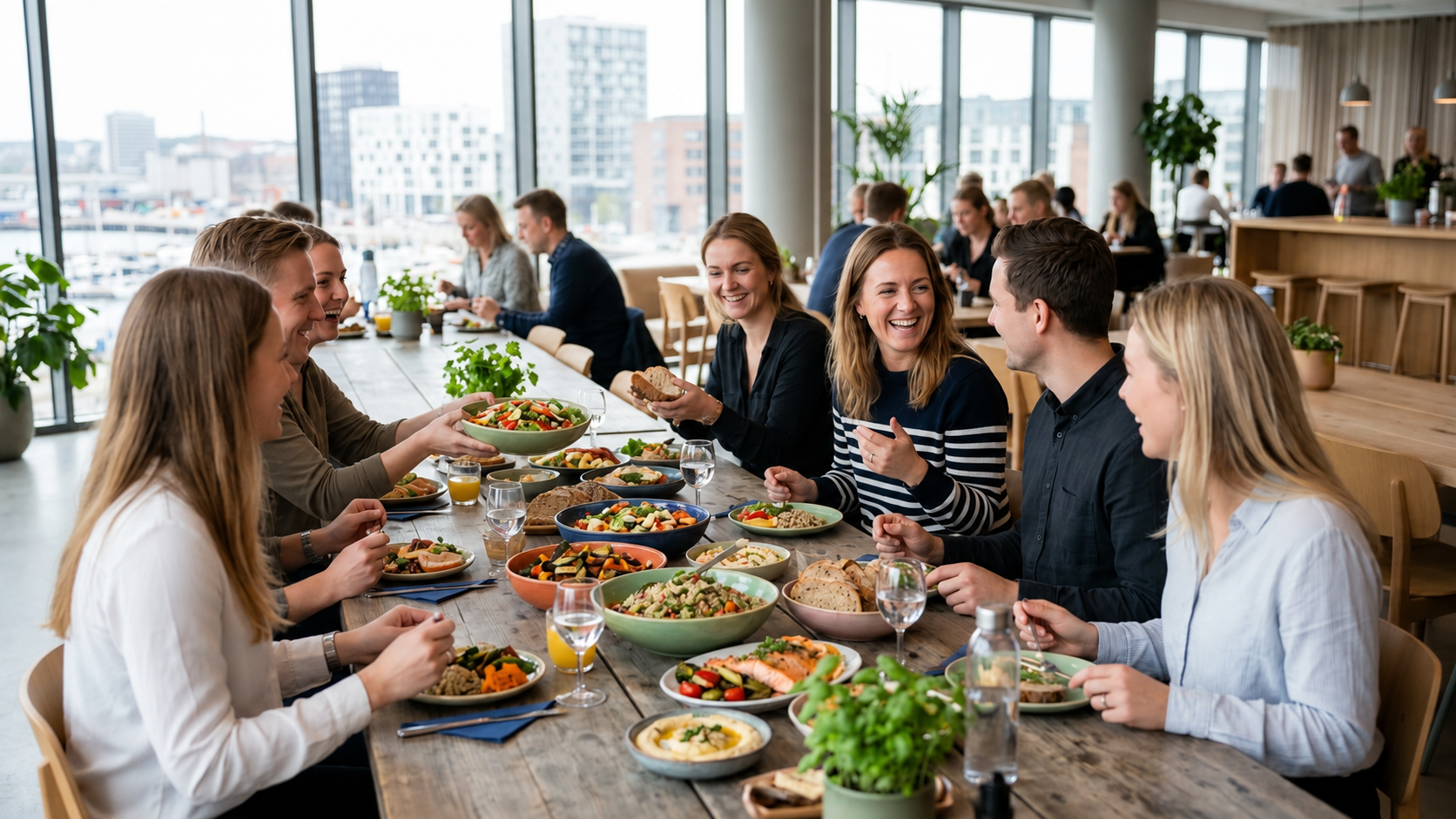 En god frokostordning i Aarhus begynder med plads til pausen
